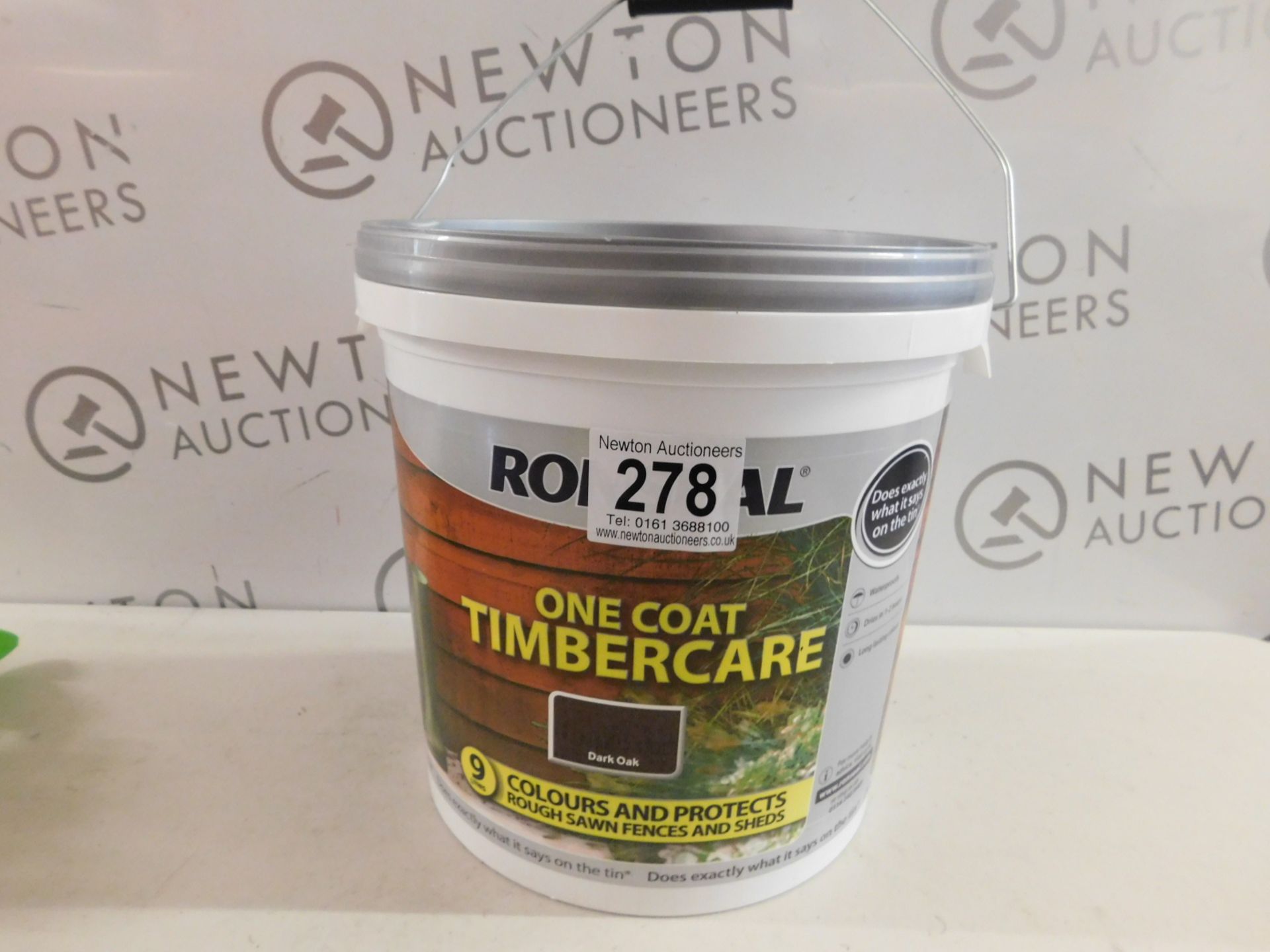 1 BRAND NEW TUB OF RONSEAL ONE COAT TIMBERCARE DARK OAK 9 LITRES RRP £12.99