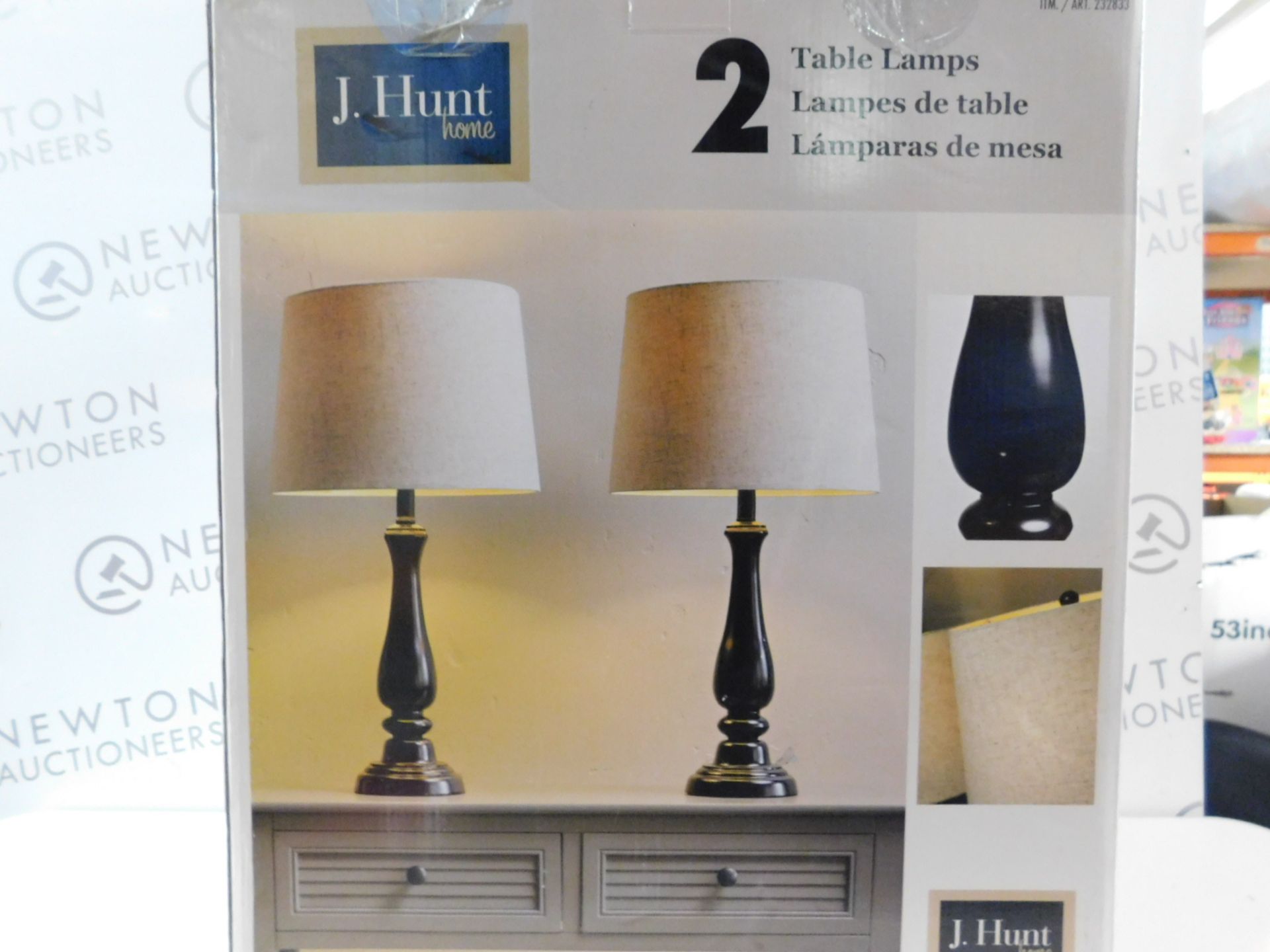 1 BOXED PAIR OF J.HUNT HOME TABLE LAMPS RRP £89.99