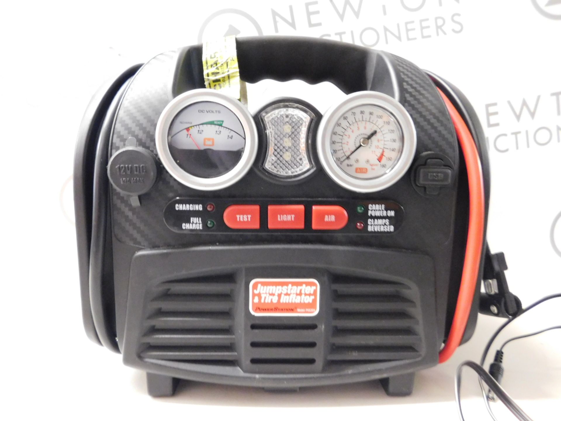 1 POWERSTATION PSX3 BATTERY JUMPSTARTER WITH BUILT IN LIGHT AND COMPRESSOR RRP £129.99