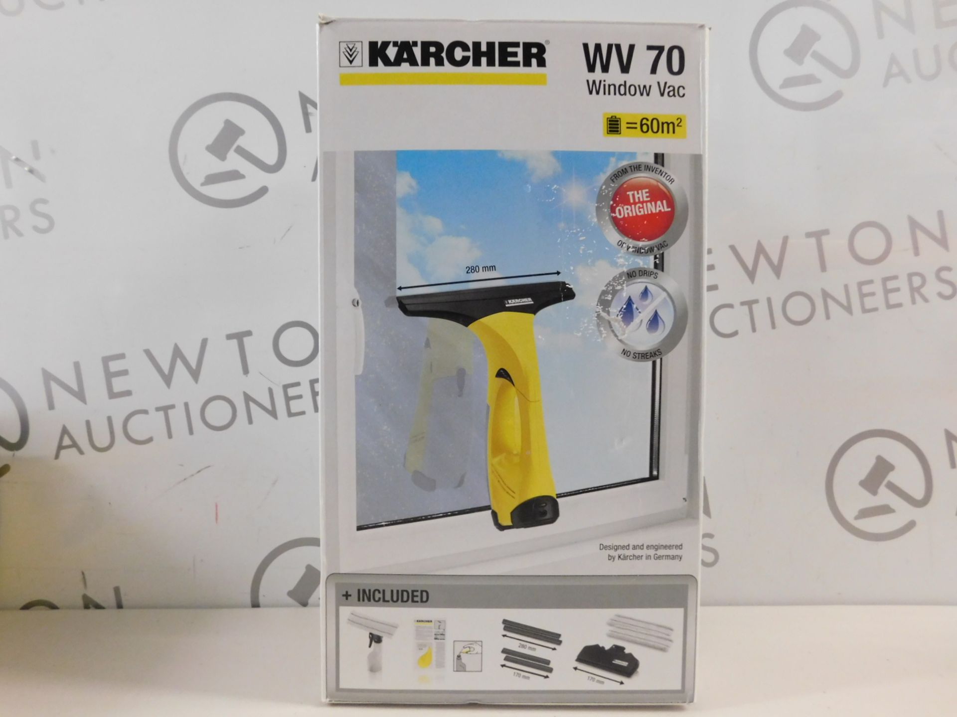 1 BOXED KARCHER WV70 PREMIUM WINDOW VAC WITH ACCESSORIES RRP £119