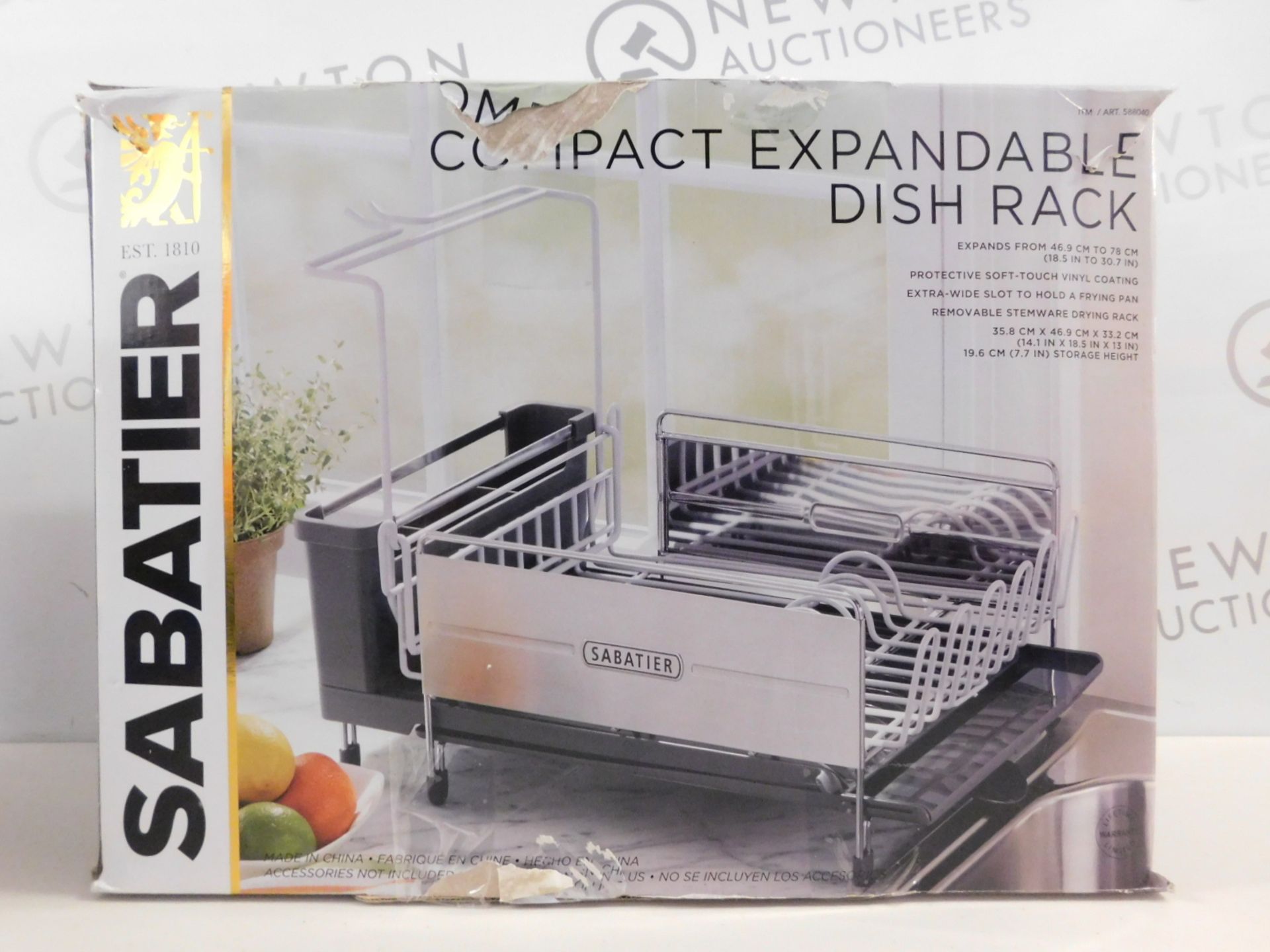 1 BOXED SABATIER EXPANDABLE DISH RACK RRP £44.99