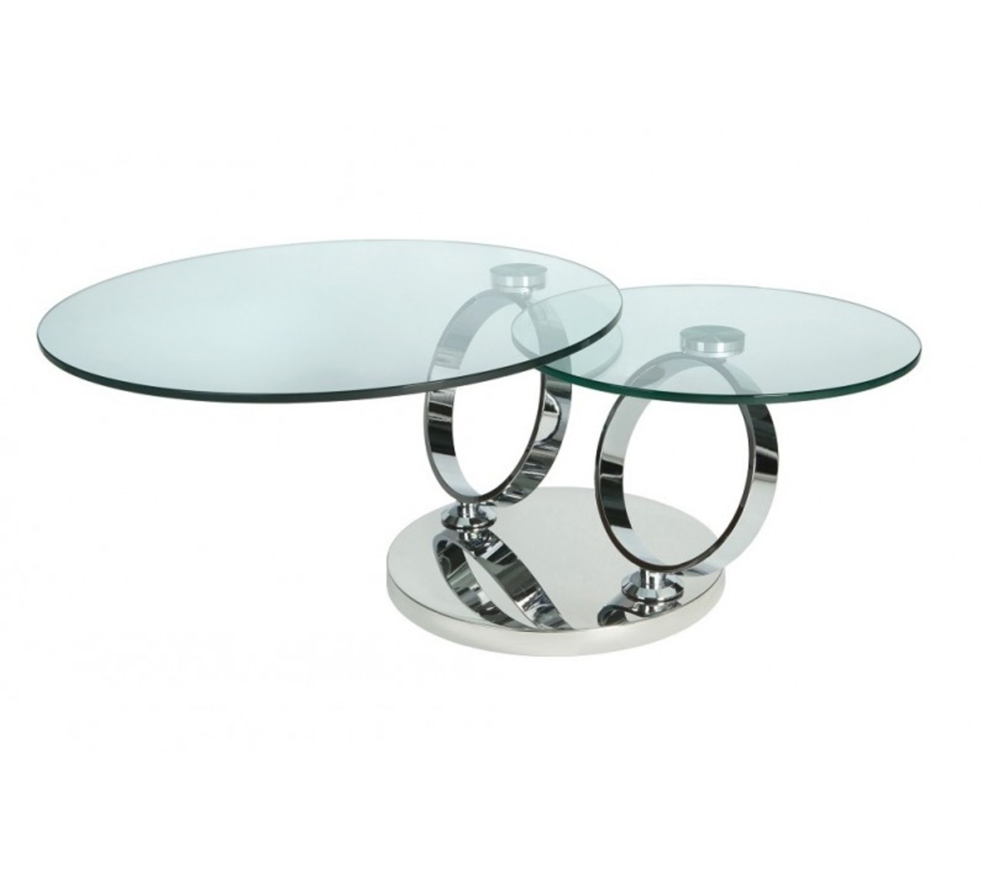 1 BOXED DESIGNER MAGIC GLASS COFFEE TABLE RRP £349