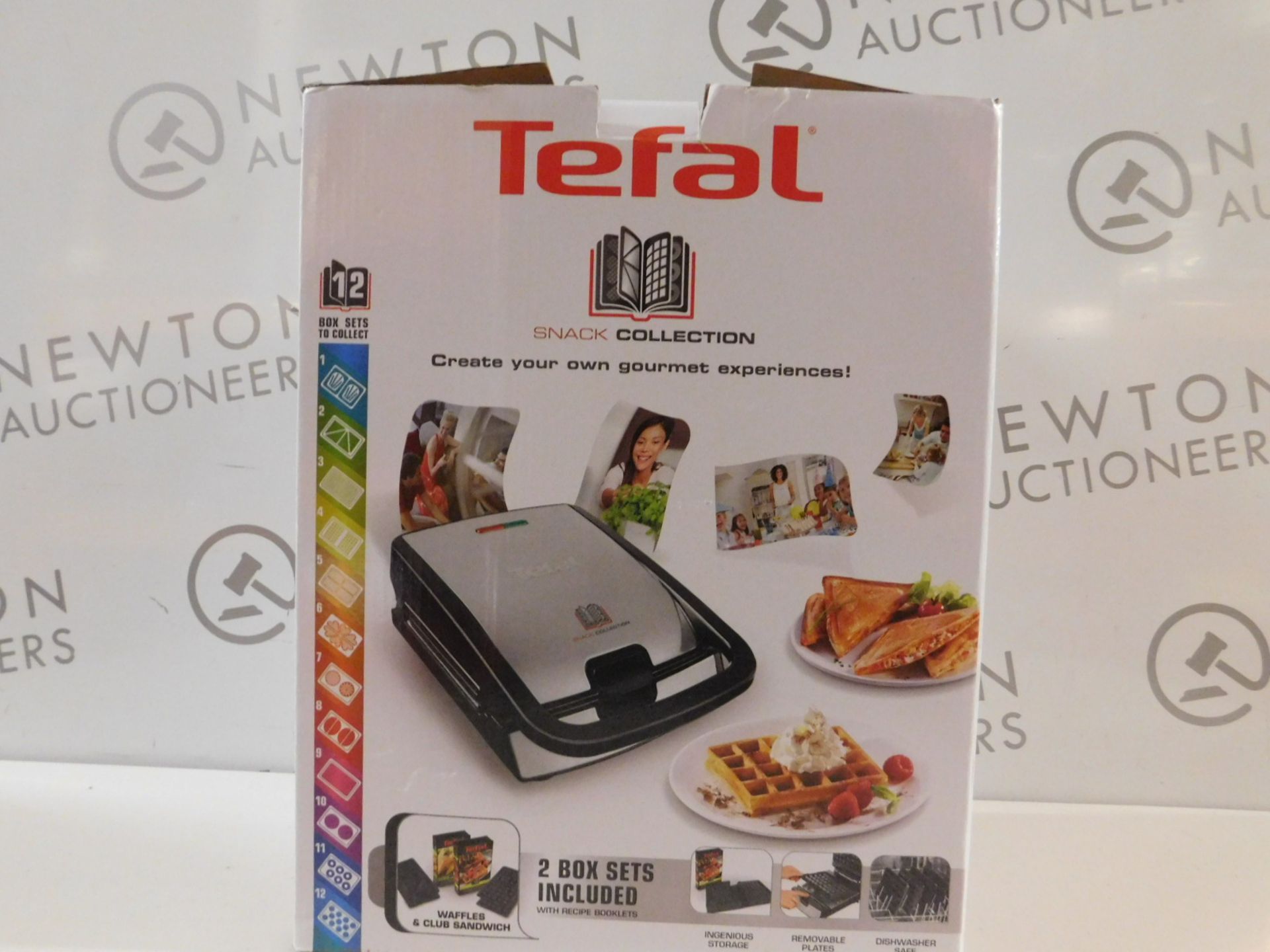 1 BOXED TEFAL SW852D27 SNACK COLLECTION MULTI-FUNCTION SANDWICH & SNACK MAKER WITH INTERCHANGEABLE