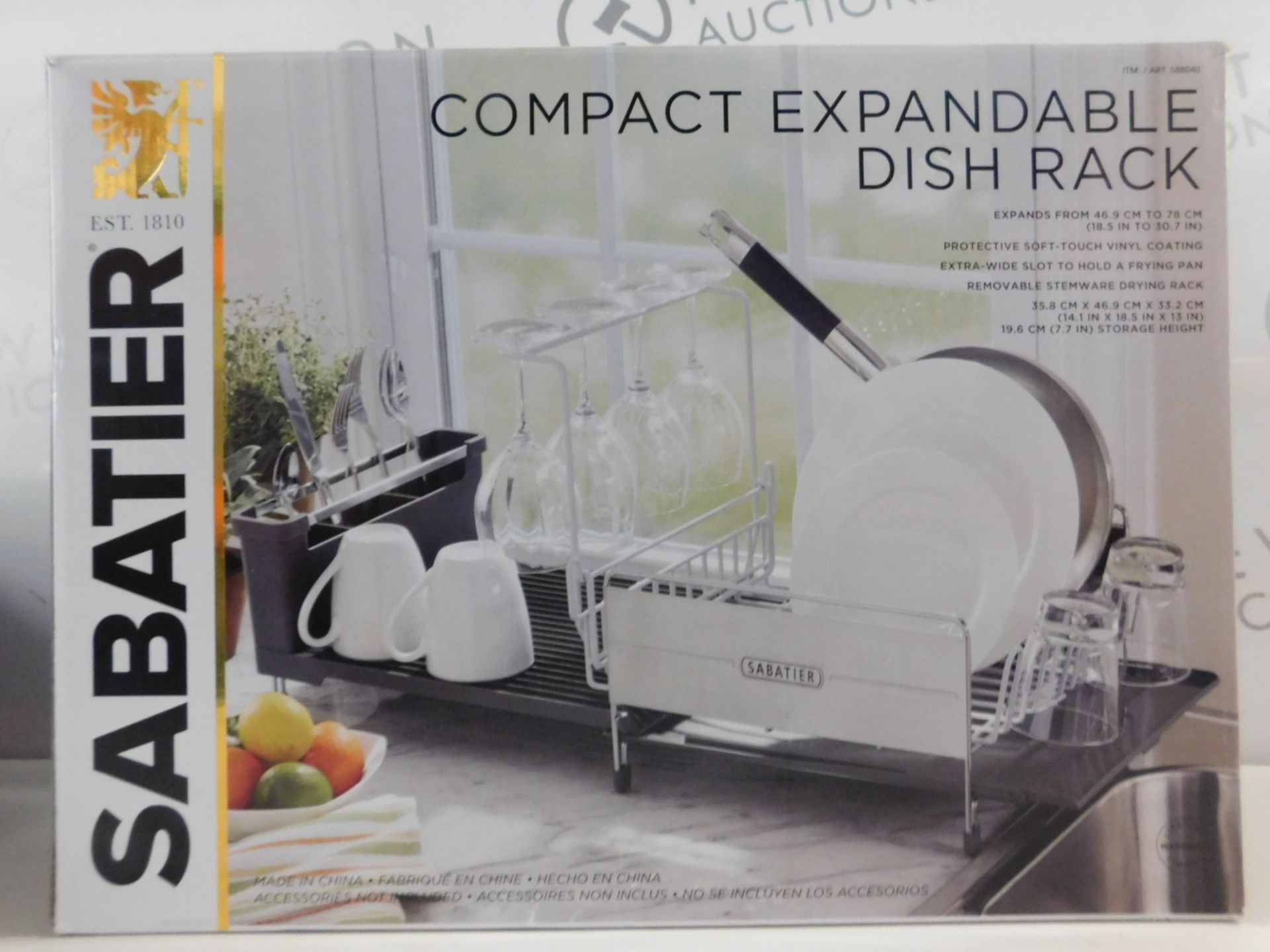 1 BOXED SABATIER EXPANDABLE DISH RACK RRP £44.99