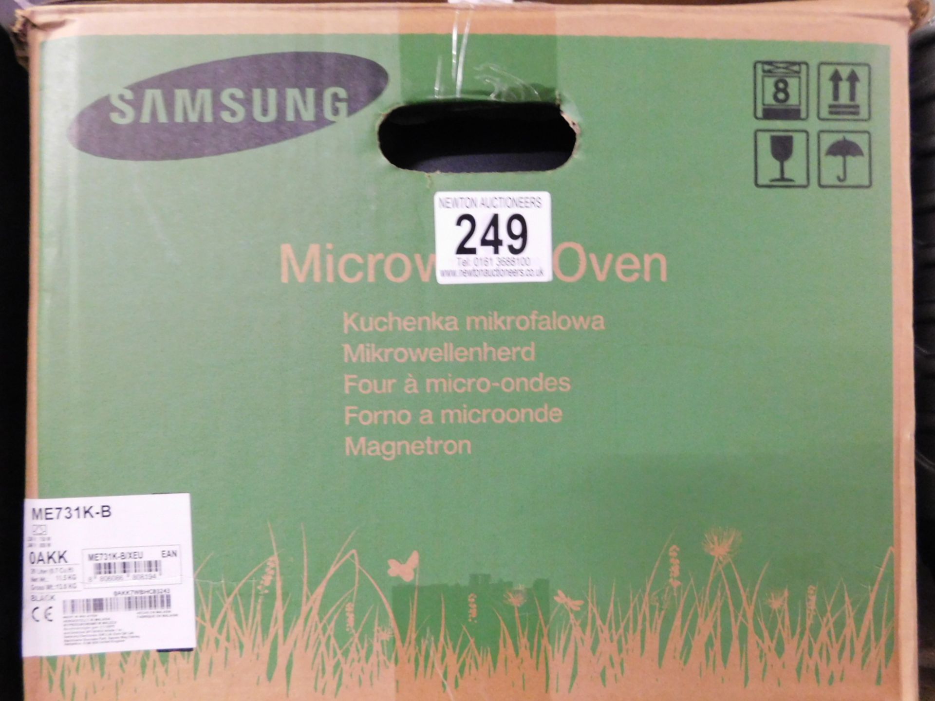 1 BOXED SAMSUNG ME731K-B BLACK 800W 20L SOLO MICROWAVE RRP £149.99