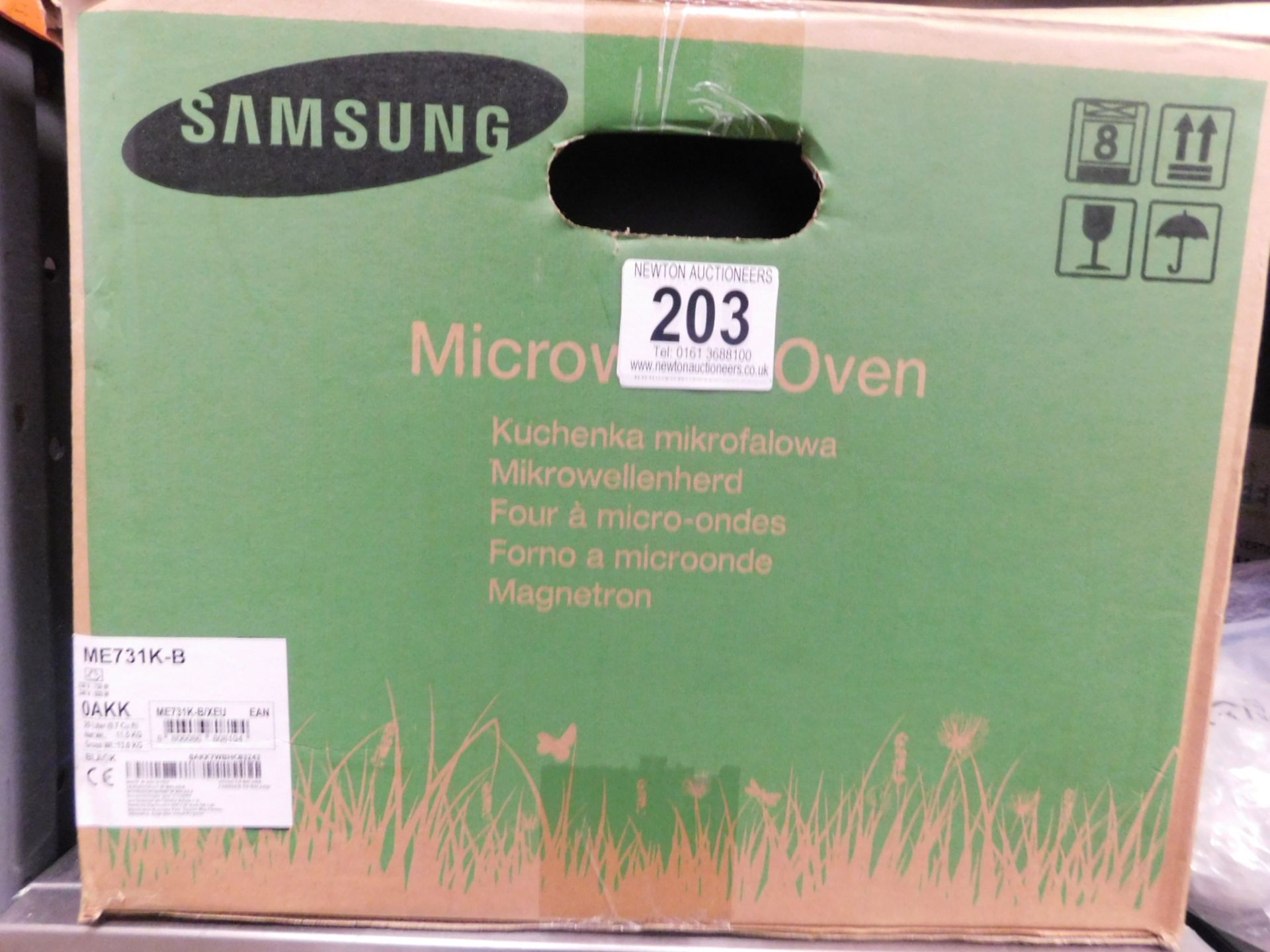 1 BOXED SAMSUNG ME731K-B BLACK 800W 20L SOLO MICROWAVE RRP £149.99