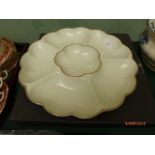 Circular Royal Worcester segment bon-bon dish (as new) with original presentation box