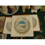 3 Spode Christmas Pastime calendar plates each in their original boxes (unused)