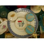 Various decorative plates, 4 miniature Royal Worcester dishes,