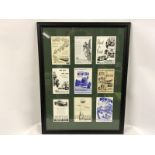 A framed and glazed group of nine Newton Oils related advertisements, 23 1/2 x 31".
