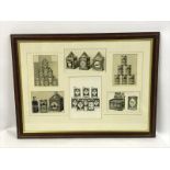 A good framed and glazed group of six black and white period photographs depicting Notwen oil