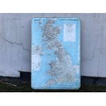 An unusual Oxford Plastic Relief Map Series II, Map One of Great Britain and Northern Ireland, 26