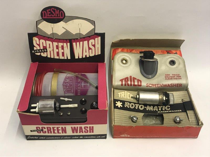 A Desmo screen wash, complete unit new old stock and a Trico Roto-matic screen washer (new old stock