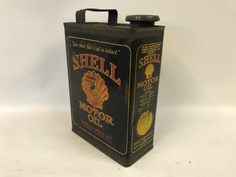 A Shell Motor Oil can.