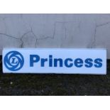 A British Leyland 'Princess' plastic illuminated sign front, with two damaged corners, 48 x 12".