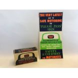 A 'Please Pass' sign rectangular showcard, 7 1/2 x 15" and a Please Pass illuminated sign, new old