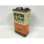A Newton XL30-40 Multi-Grade Oil gallon can, in good condition.
