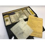 A Romac new old stock 1930s first aid kit in a large metal box, contents appear untouched in factory