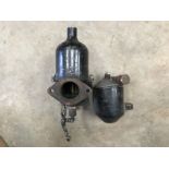 A bronze bodied SU carburettor with a large separate float chamber, horizontal flange, 1 5/8"