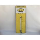 A Duckham's 20-50 Motor oil enamel thermometer, in good condition, 13 x 36".