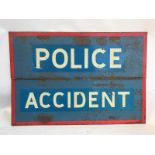 A Police Accident reflective road sign, 35 1/4 x 24".