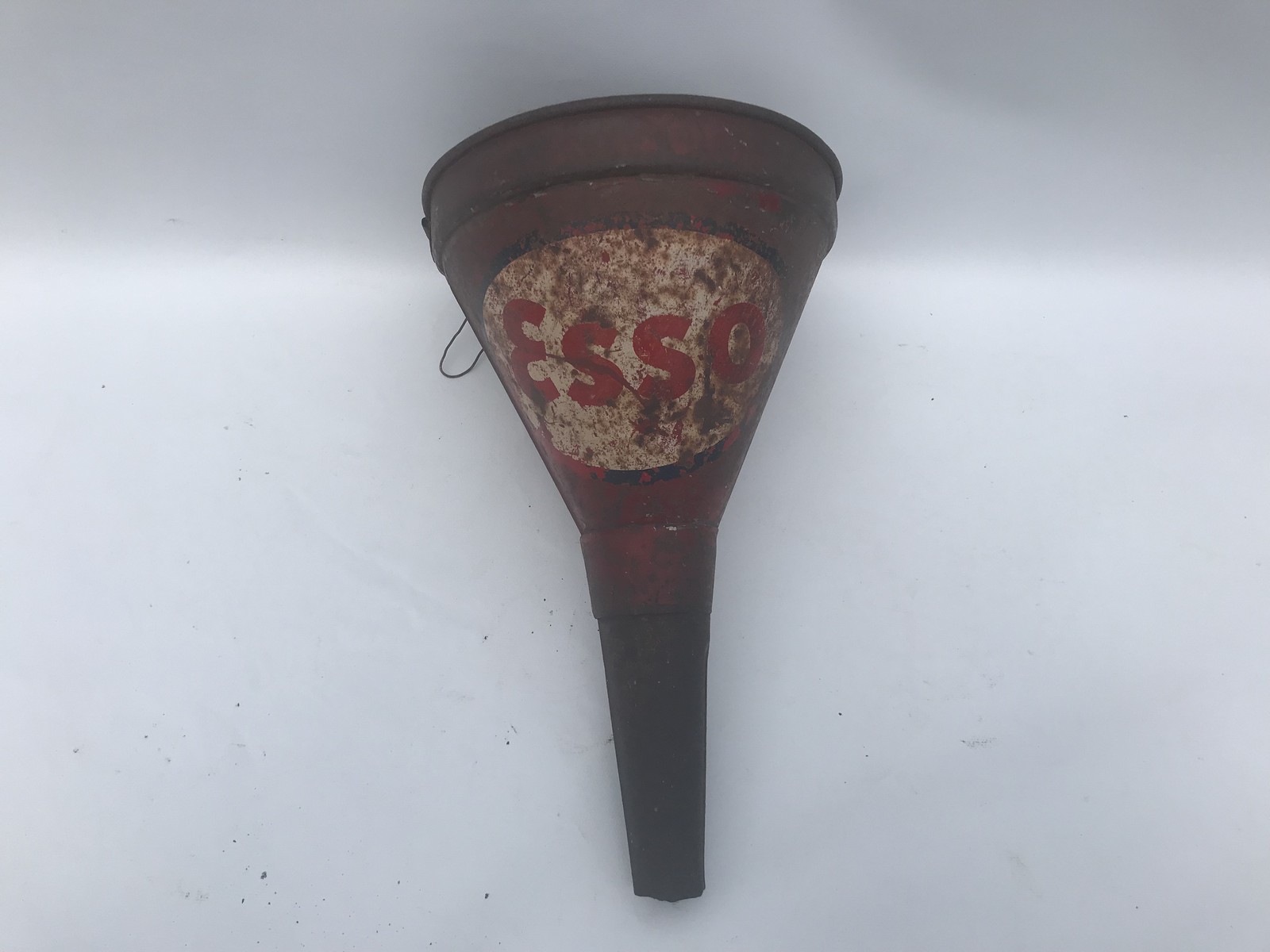 An Esso conical funnel with original lettering.