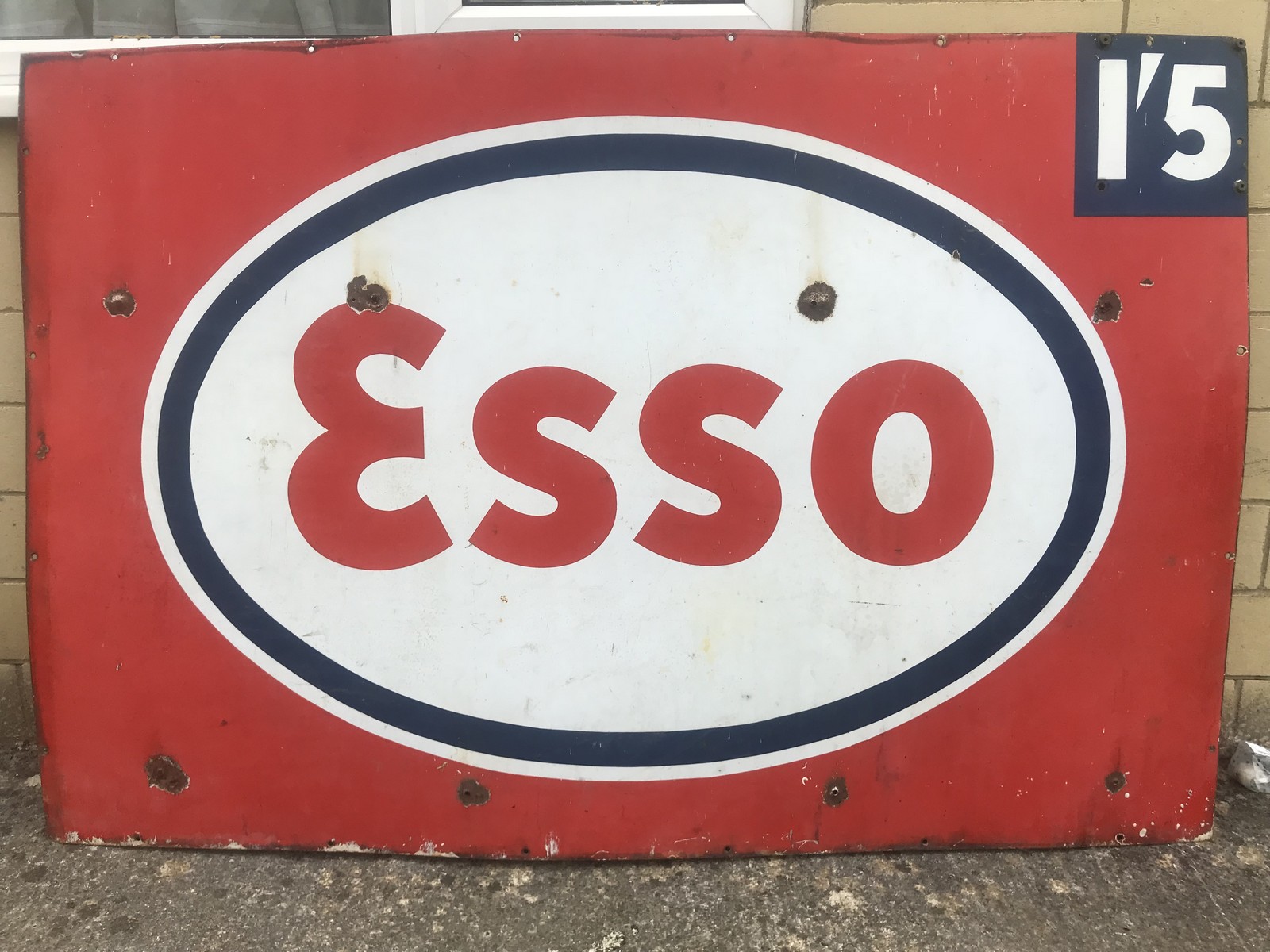 A large Esso rectangular enamel sign, 72 x 48".