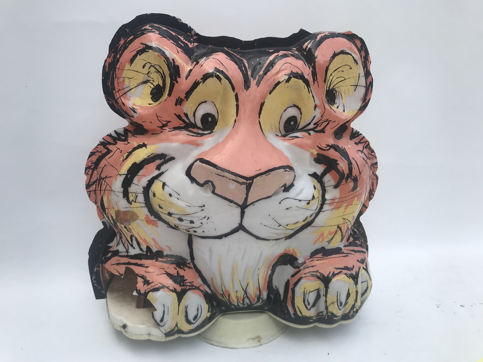 A rare Esso 'Put a tiger in the tank' plastic petrol pump globe, with some damage. - Image 2 of 3