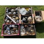 An autojumbler's lot in seven boxes, of assorted lamps, parts etc.