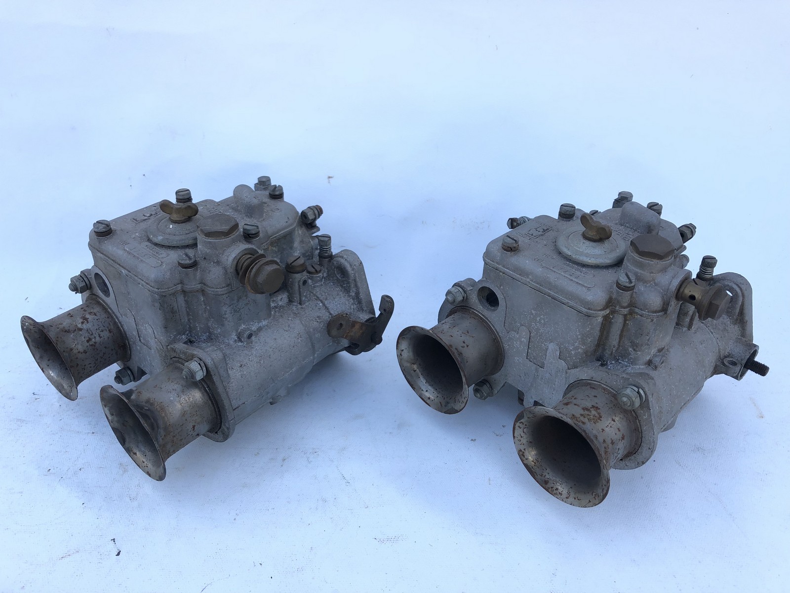 A pair of Weber carburettors.