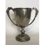 A silver plated two-handled trophy - West Hants and Dorset Car Club - The Bouncer's Trophy presented