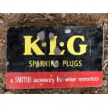 A KLG Sparking Plugs rectangular enamel sign.