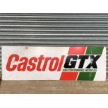 A Castrol GTX rectangular plastic advertising sign, 72 x 24".