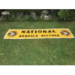 A very long National Benzole banner.