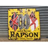 A North British Rapson pictorial enamel sign, 36 x 36".