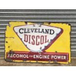 A Cleveland Discol rectangular enamel sign with image of globe to the centre, by Stocal, 48 x 30".