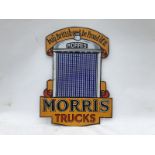 A good Morris Trucks radiator shaped double sided enamel sign, in very good condition.