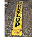A Dunlop Stock narrow two piece enamel sign.