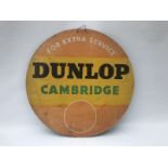 A Dunlop Cambridge tyre insert showcard, 3 3/4" diameter.