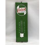 A Continental Castrol Motor Oil enamel thermometer, in very good condition, 9 1/4 x 30".