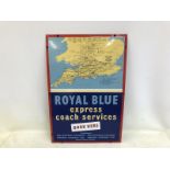 A Royal Blue Express Coach Services Booking Office part pictorial enamel sign, in near mint