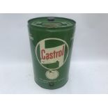 A Castrol five gallon motor oil drum, in good condition.