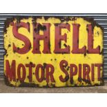 A Shell Motor Spirit rectangular enamel sign, 72 x 48".