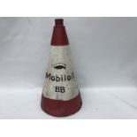 A Mobiloil BB conical oil can, repainted.