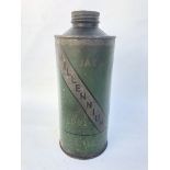 A Lake and Elliott 'Millenium' hydraulic jack fluid cylindrical quart can.