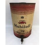 A rare Mobiloil 'BB' Grade ten gallon gun with dispensing tap.