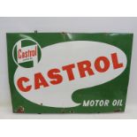 A Continental Castrol Motor Oil rectangular enamel sign, 41 3/4 x 28 3/4".