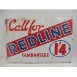 A Redline Guaranteed rectangular enamel sign dated 1935, 48 x 34".