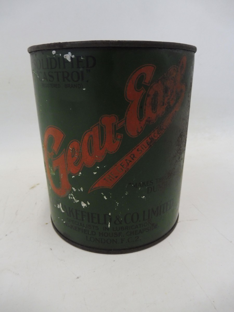 A rare Wakefield and Co. Ltd. Gear-ease 2lb grease tin.