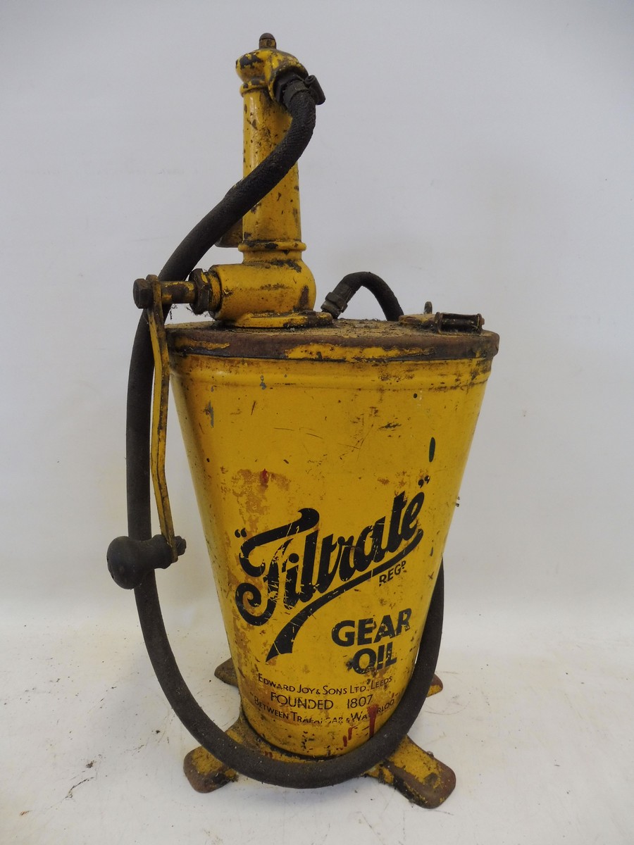 A Filtrate Gear Oil forecourt dispenser by Edward Joy and Sons Limited of Leeds.